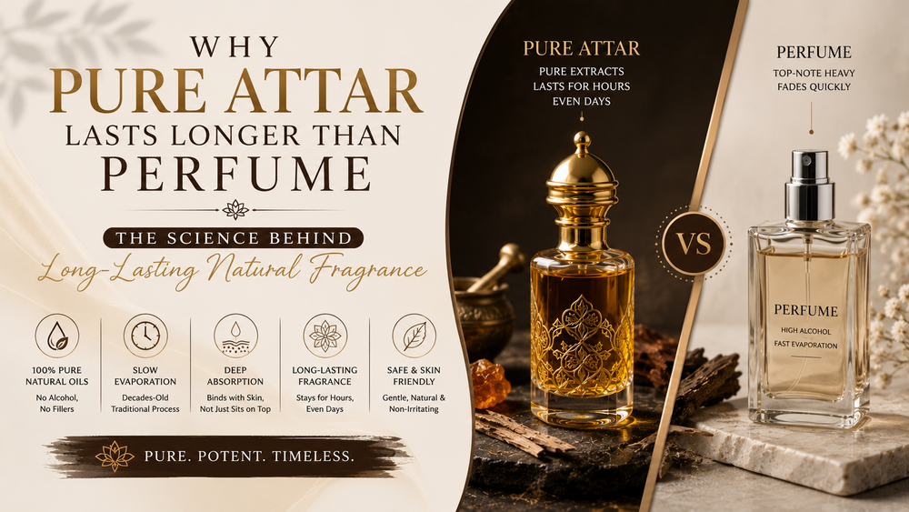 Why Pure Attar Lasts Longer Than Perfume: The Science Behind Long-Lasting Natural Fragrance