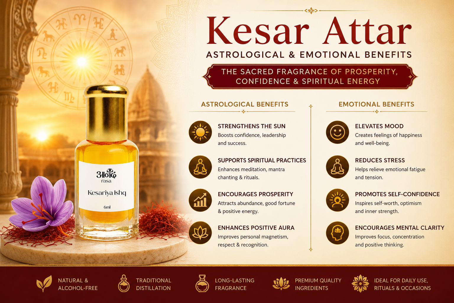 Kesar Attar: Astrological and Emotional Benefits of Saffron Attar