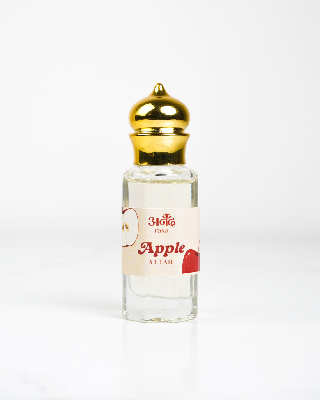 Soko Paris Apple & Van perfume, featuring a clear glass bottle, elegant gold cap, and cream label, is photographed on a clean white background for a premium product presentation.