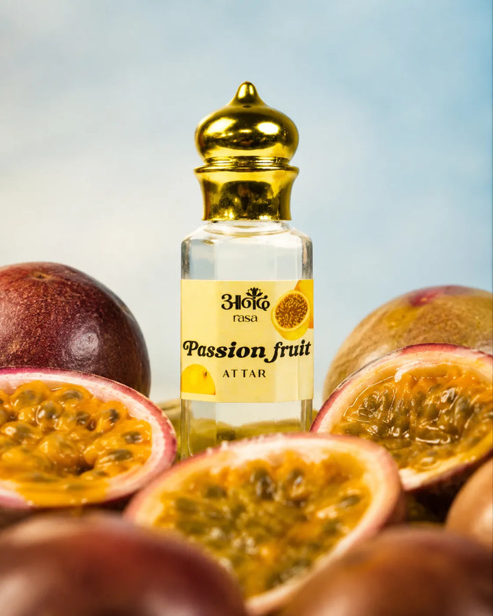 Passion Fruit Attar — alternate view, handcrafted luxury Indian perfume oil | Anand Rasa