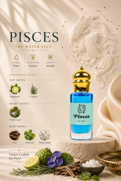 Pisces Zodiac Attar - handcrafted attar - Anandrasa