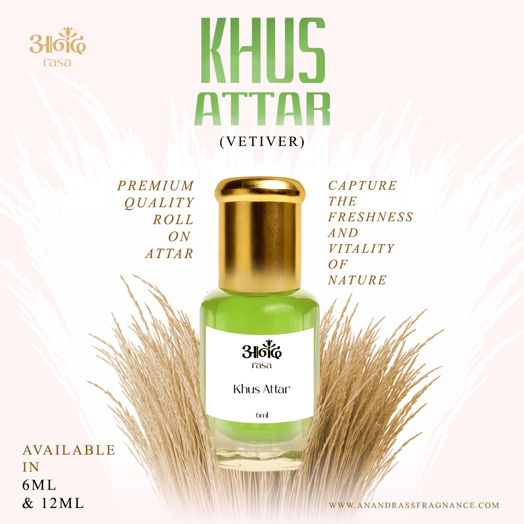 Sakoon-e-Khus — alternate view, handcrafted luxury Indian perfume oil | Anand Rasa