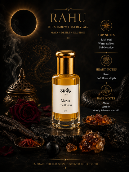 Maya - The Illusion - Rahu Attar - handcrafted attar - Anandrasa