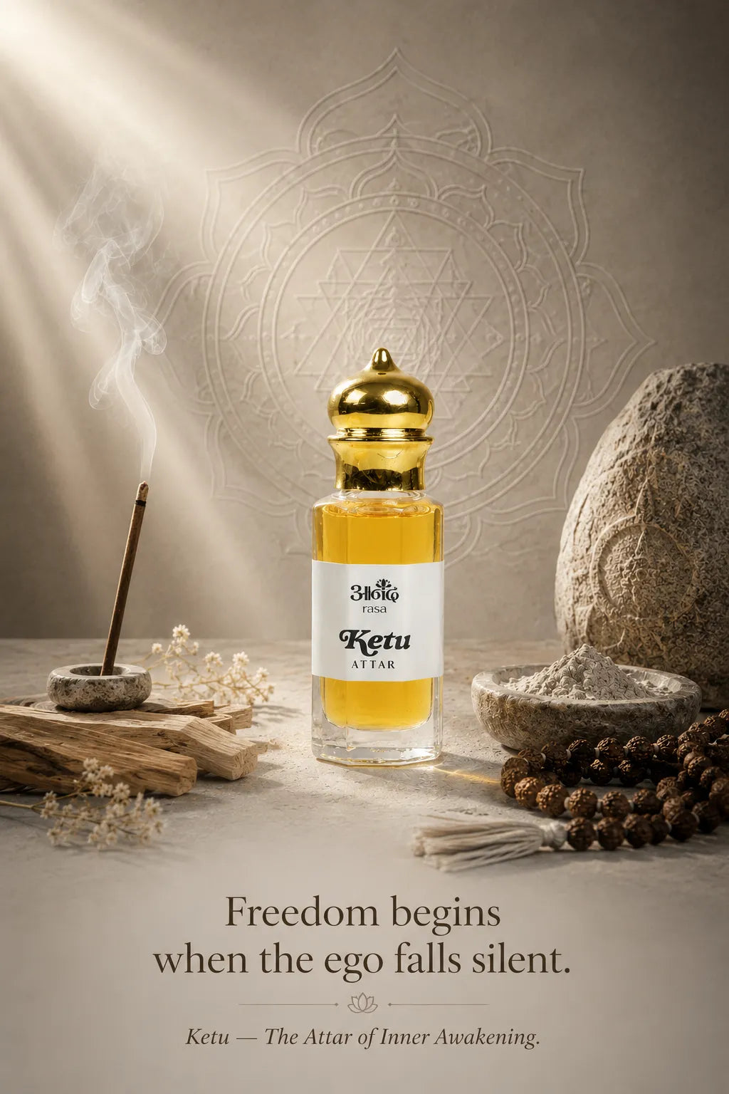 Ketu Attar - South Lunar Attar — alternate view, Navagraha planetary energy perfume oil | Anand Rasa
