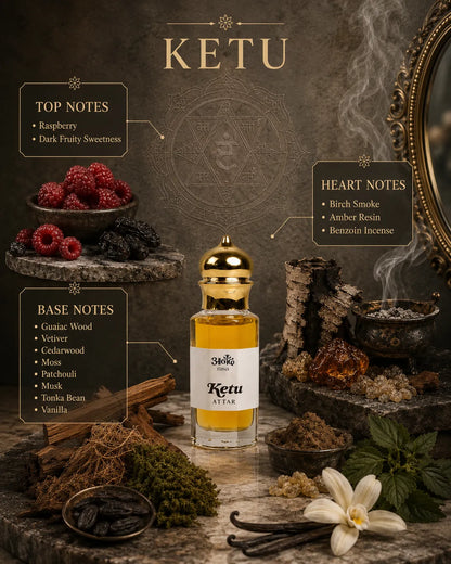 Ketu Attar - South Lunar Attar - handcrafted attar - Anandrasa