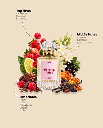 Love Potion Perfume | Strawberry & Vanilla Fragrance - handcrafted attar - Anandrasa