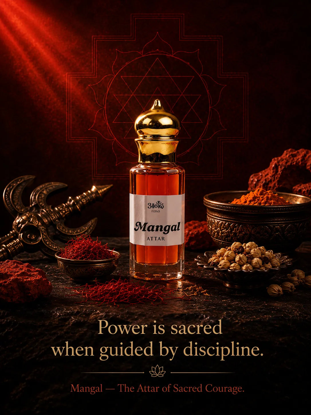 Mangal Attar - Mars Attar — alternate view, Navagraha planetary energy perfume oil | Anand Rasa