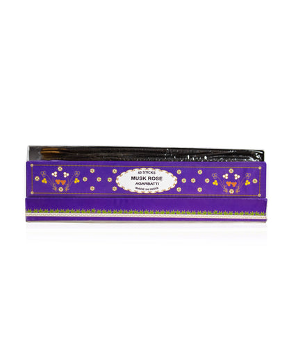 Musk Rose Incense Stick - handcrafted attar - Anandrasa