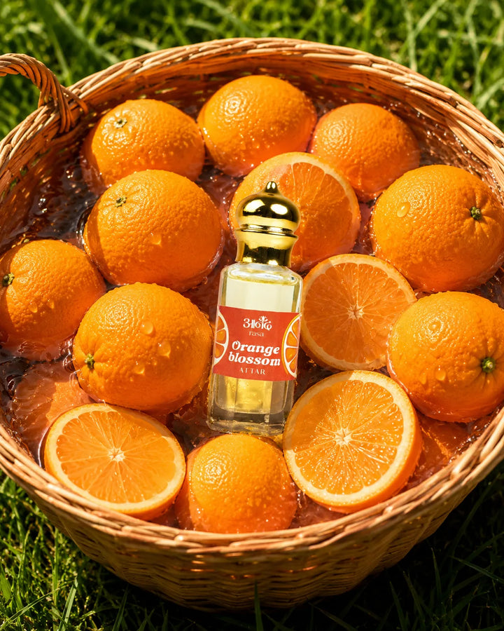 Orange Attar — alternate view, handcrafted luxury Indian perfume oil | Anand Rasa