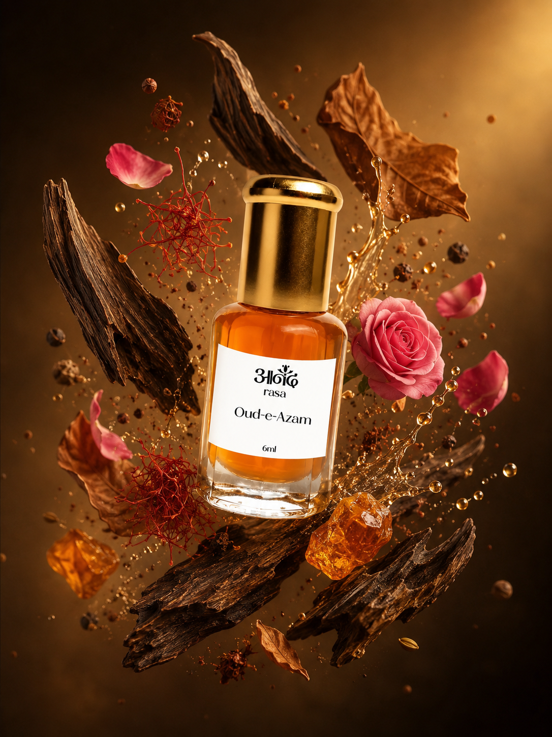 Oud-e-Azam — alternate view, handcrafted luxury Indian perfume oil | Anand Rasa