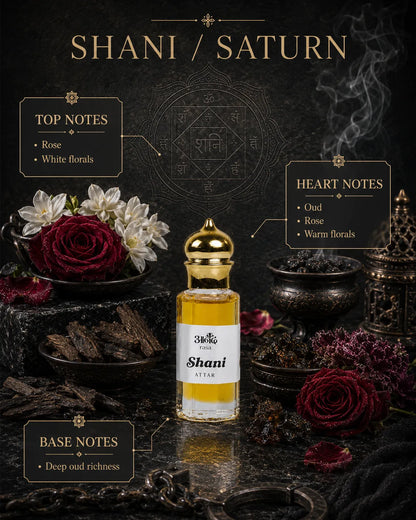 Shani Attar - Saturn Attar - handcrafted attar - Anandrasa